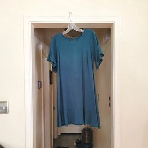 Torrid blue/green drop waist dress sz 0